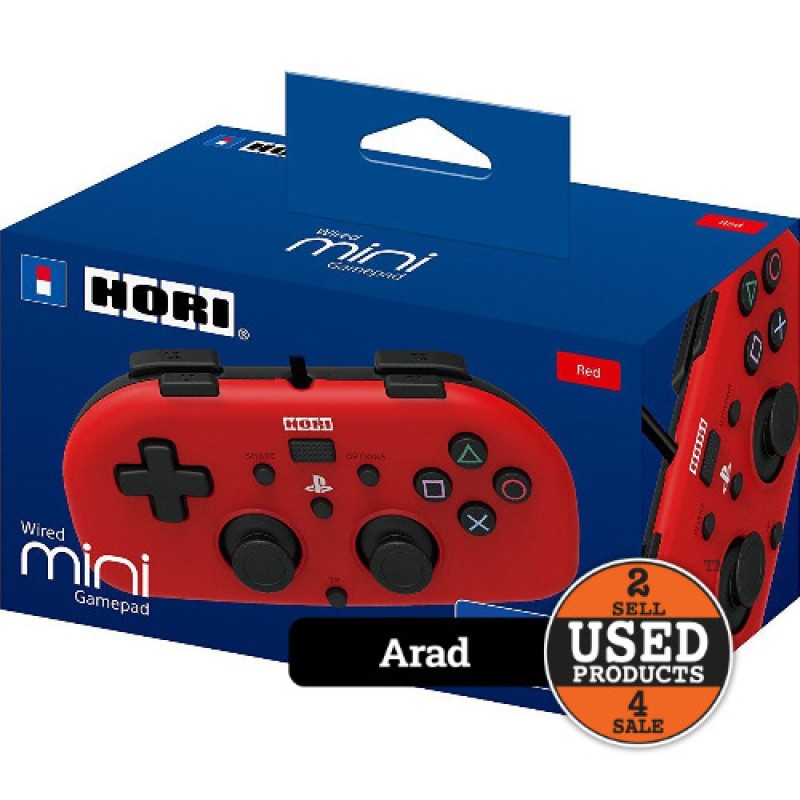 Gamepad cu fir HORI MINI PS4 101E pentru PS4 Red